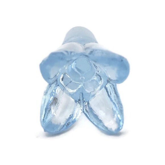 Perfume Bottle Made in Japan Round Ribbed Tulip Stopper 2.5 Inch EMPTY - Picture 7 of 13